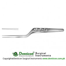 Yasargil Micro Forceps Bayonet Shaped Stainless Steel, 18 cm - 7" Tip Size 0.6 mm